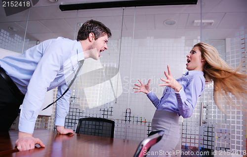 Image of Angry busines sman screaming at employee