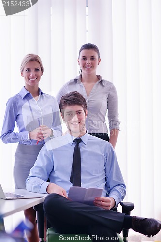 Image of business people in a meeting at office