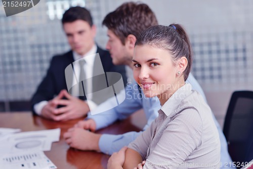 Image of business people in a meeting at office
