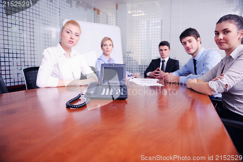 Image of business people in a video meeting