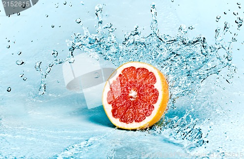 Image of grapefruit and water