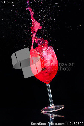 Image of Glass with wine