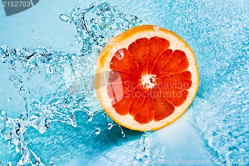 Image of grapefruit and water