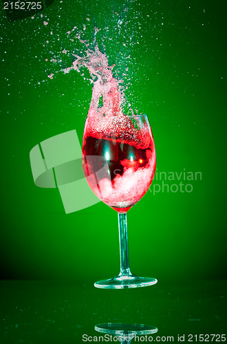 Image of Glass with wine