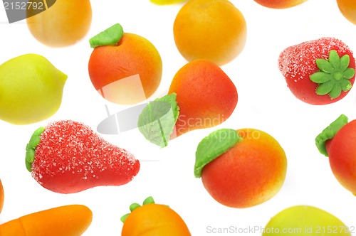Image of Sweets marzipan. In the form of fruit