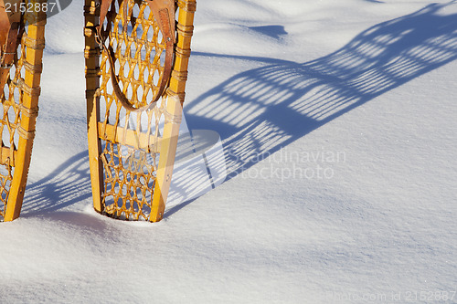 Image of vintage Bear Paw snowshoes