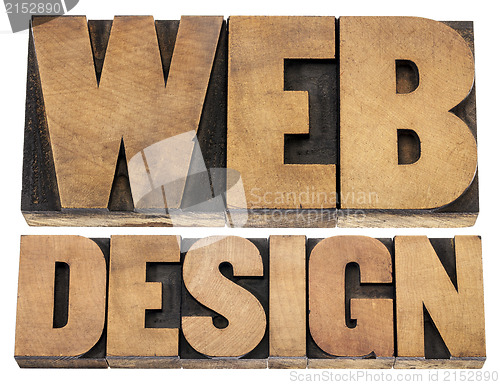 Image of web design letterpress wood type