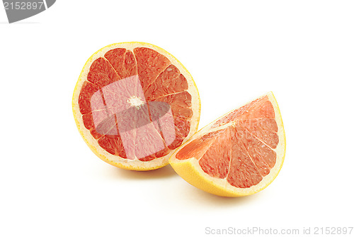 Image of Half and slice of grapefruit