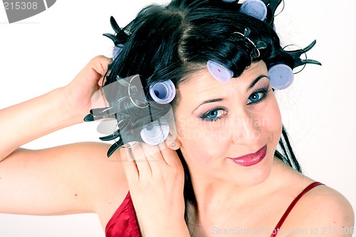 Image of Haare aufwickeln