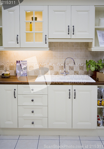 Image of Modern White Kitchen