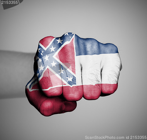 Image of United states, fist with the flag of a state