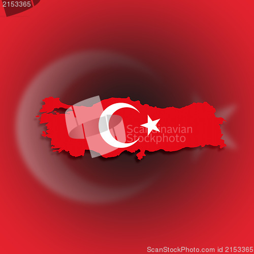 Image of Turkey map with the flag inside