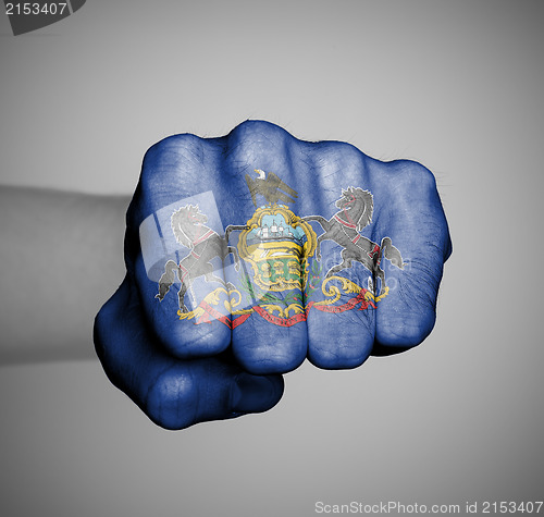 Image of United states, fist with the flag of Pennsylvania