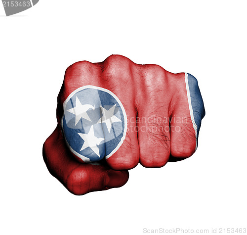 Image of United states, fist with the flag of Tennessee