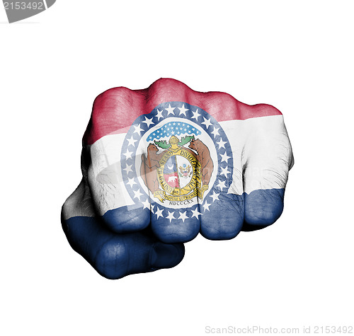 Image of United states, fist with the flag of a state