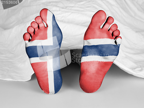 Image of Dead body under a white sheet