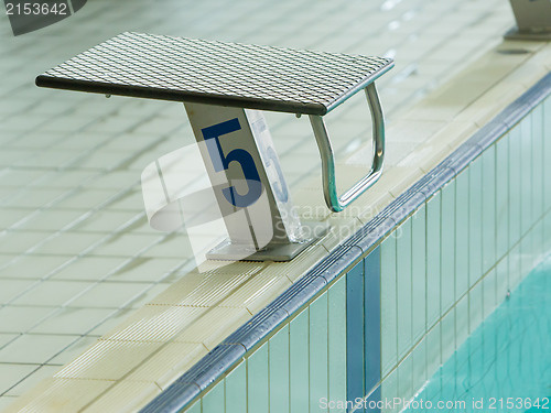 Image of Swim race starting block