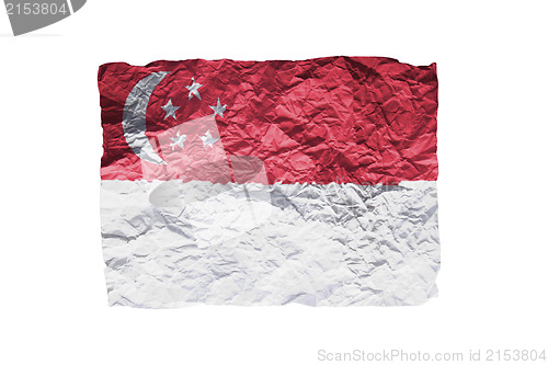 Image of Close up of a curled paper on white background