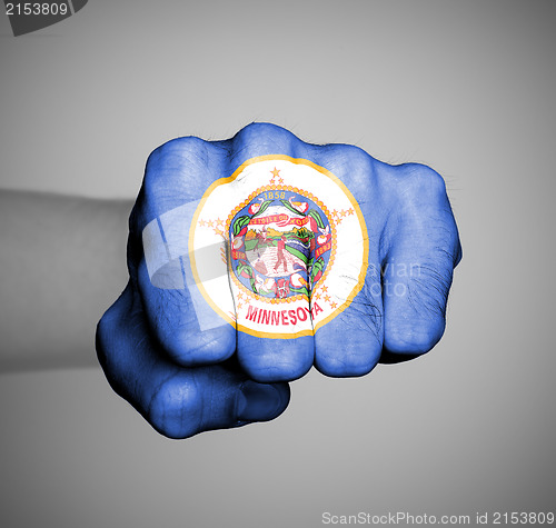 Image of United states, fist with the flag of a state