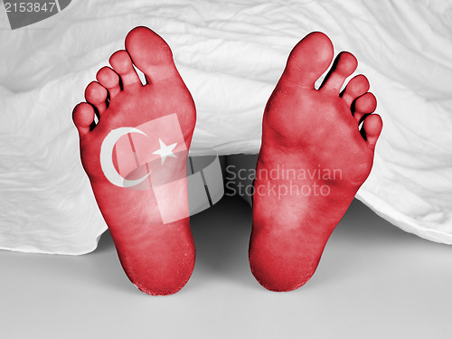 Image of Dead body under a white sheet