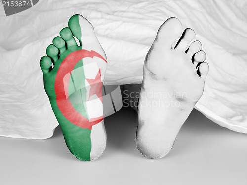 Image of Dead body under a white sheet