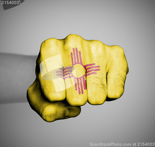 Image of United states, fist with the flag of New Mexico