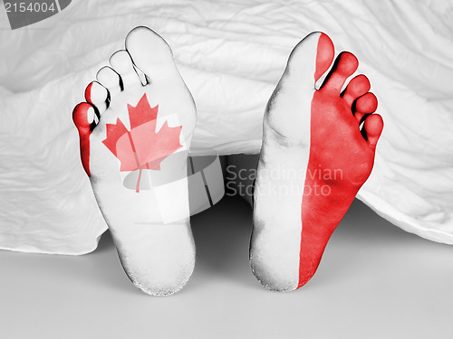 Image of Dead body under a white sheet
