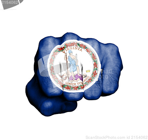 Image of United states, fist with the flag of Virginia