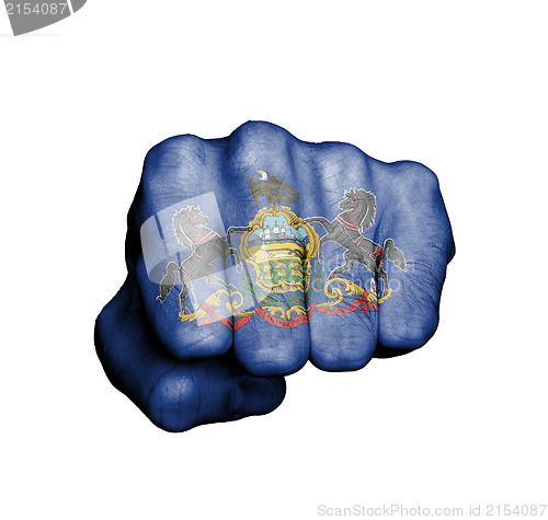 Image of United states, fist with the flag of Pennsylvania