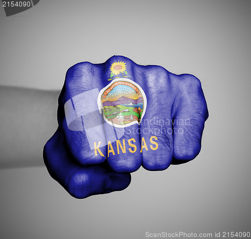 Image of United states, fist with the flag of a state