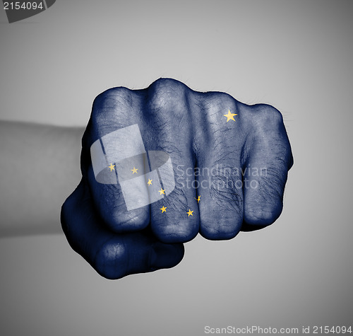 Image of United states, fist with the flag of a state