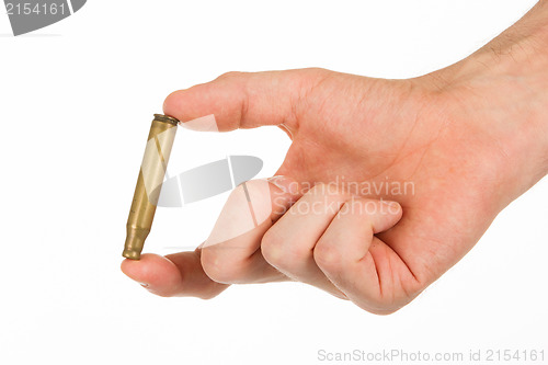 Image of Hand holding an empty cartridge