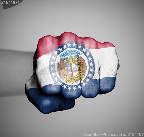 Image of United states, fist with the flag of a state