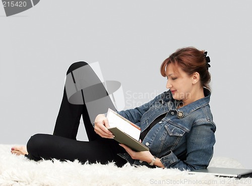 Image of Casual woman relaxing