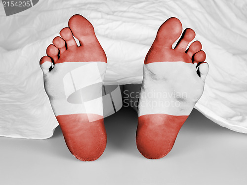Image of Dead body under a white sheet