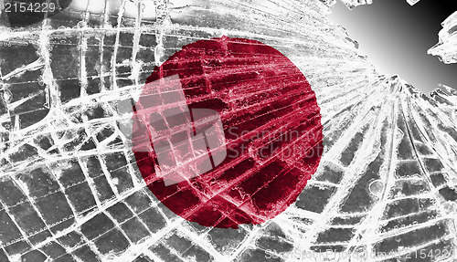 Image of Broken ice or glass with a flag pattern, Japan