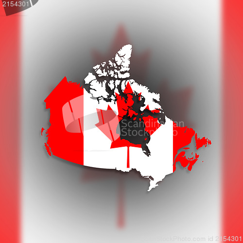 Image of Canada map with the flag inside