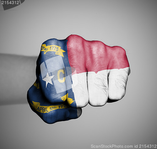 Image of United states, fist with the flag of North Carolina