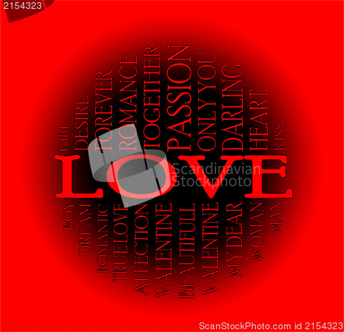 Image of Love word cloud concept