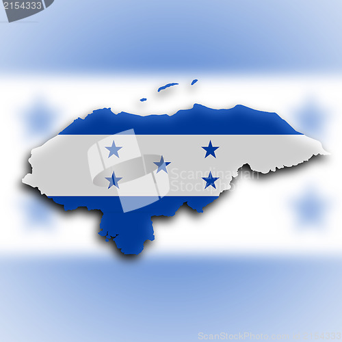 Image of Country shape outlined and filled with the flag