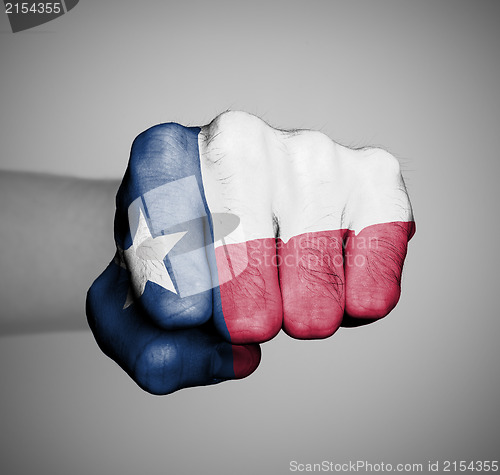 Image of United states, fist with the flag of Texas