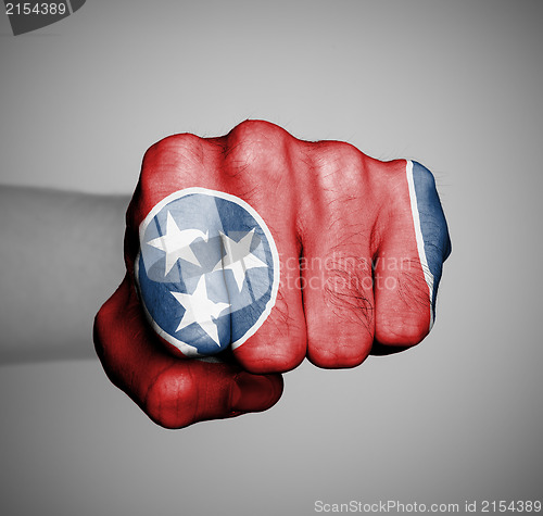 Image of United states, fist with the flag of Tennessee