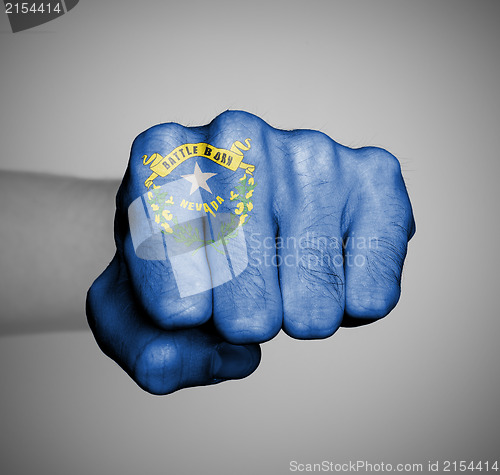 Image of United states, fist with the flag of Nevada