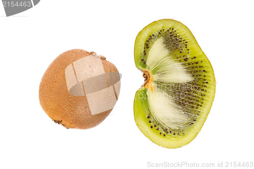 Image of Fresh kiwis with funny deformations