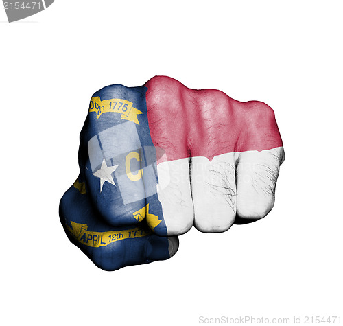 Image of United states, fist with the flag of North Carolina