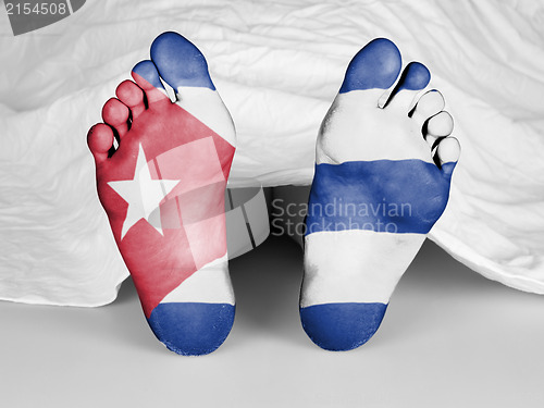 Image of Dead body under a white sheet