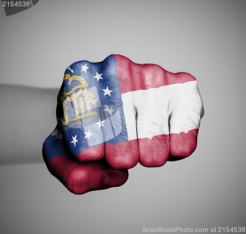 Image of United states, fist with the flag of a state