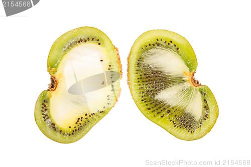 Image of Fresh kiwis with funny deformations