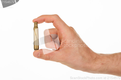 Image of Hand holding an empty cartridge