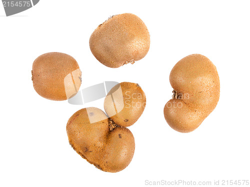 Image of Fresh kiwis with funny deformations